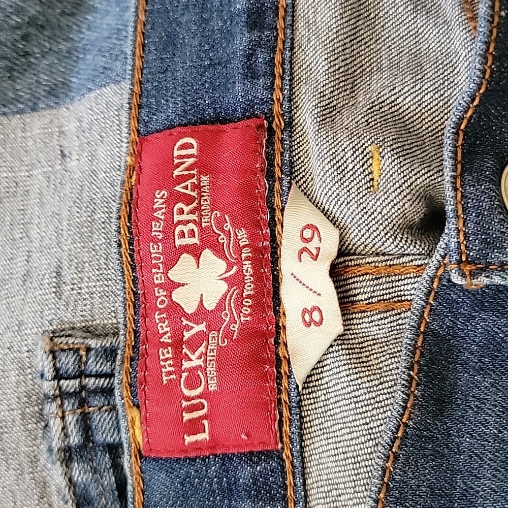 Lucky Brand Sweet Capri denim cuffed cropped jean - Picture 5 of 6